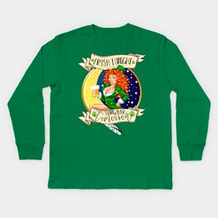 Irish Tonight Hungover Tomorrow St. Patrick's Day Drinking Gift Kids Long Sleeve T-Shirt